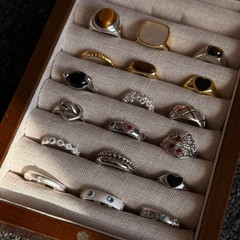 新しいs925純銀指輪の女性は色を落とさないファッションの潮流の小さい大衆の復古の個性の高級感の開口部の指環