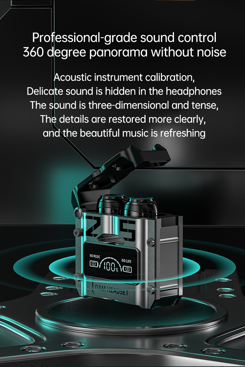 Title 9, Science Fiction Metal Capsule Headset for Lag-F...