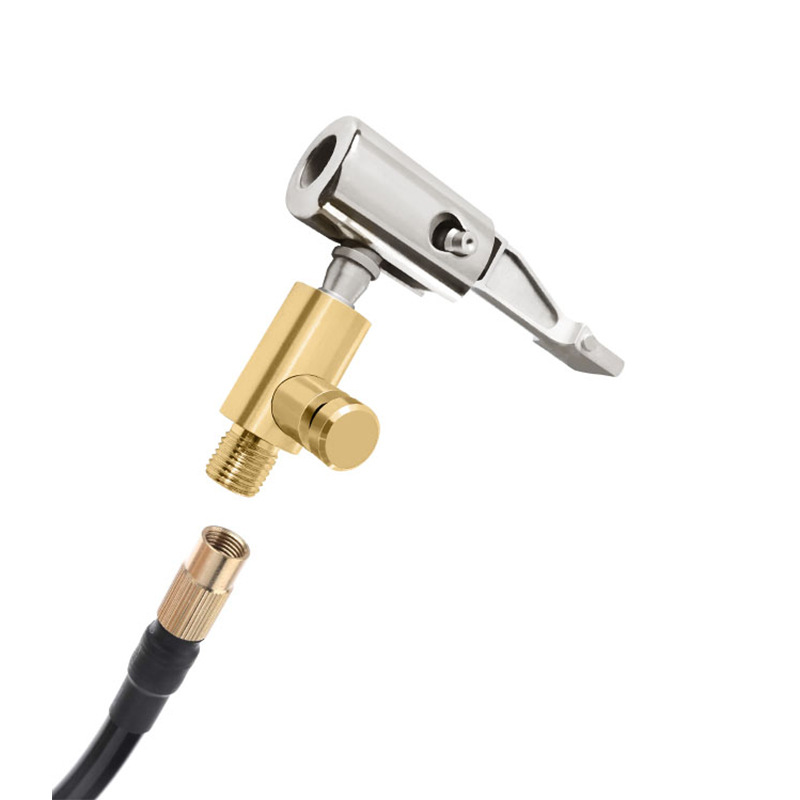 便携式充气泵用于汽车轮胎气动卡盘压缩机轮胎充气机带倒钩接头的