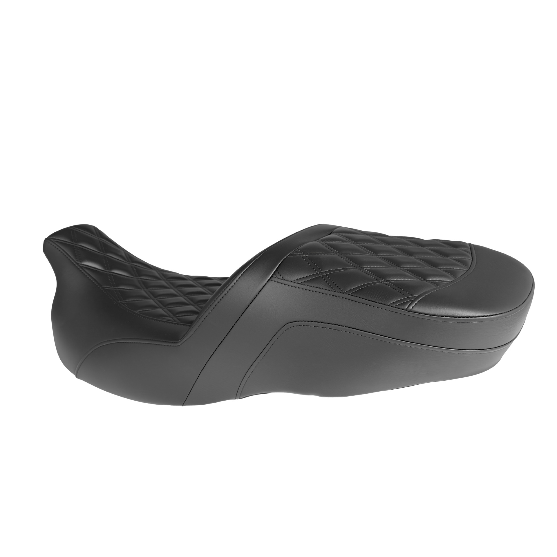 Motorcycle double seat cushion compatible with Harley 09-25 Trike Glide, with built-in dual gel cushioning layers