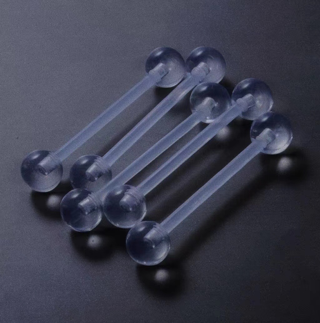Pointed labret stud close-up product detail