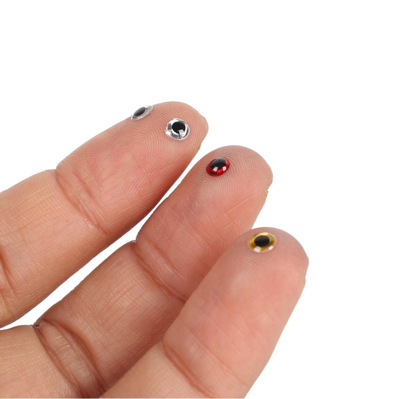 Nueva 3D Luya animal ojo 3456mm cebo ojo pegatinas biónico ojo de pez falso cebo Luya artes de pesca Pesca