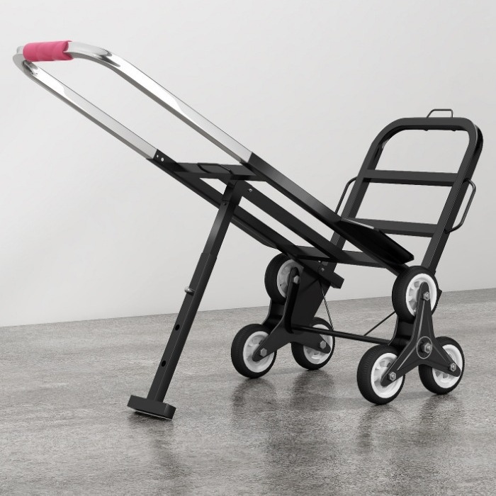 Escalera ascendente no eléctrica doméstica carro de transporte de artefactos mágicos para subir y bajar escaleras carro de tracción manual plegable carro de tracción portátil