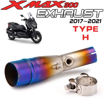Exhaust Pipe 2017-2020 Models — Motorcycle exhaust pipe - half-blue-middle-section-with-oxygen-port