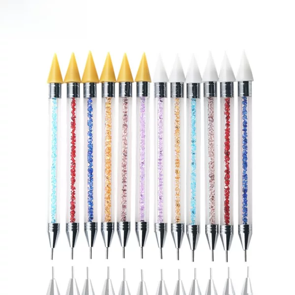 Cross-border Manicure Point Drill Tool Acrylic Double Point Drill Crayon Multifunctional Wax Point Drill Manicure Pen