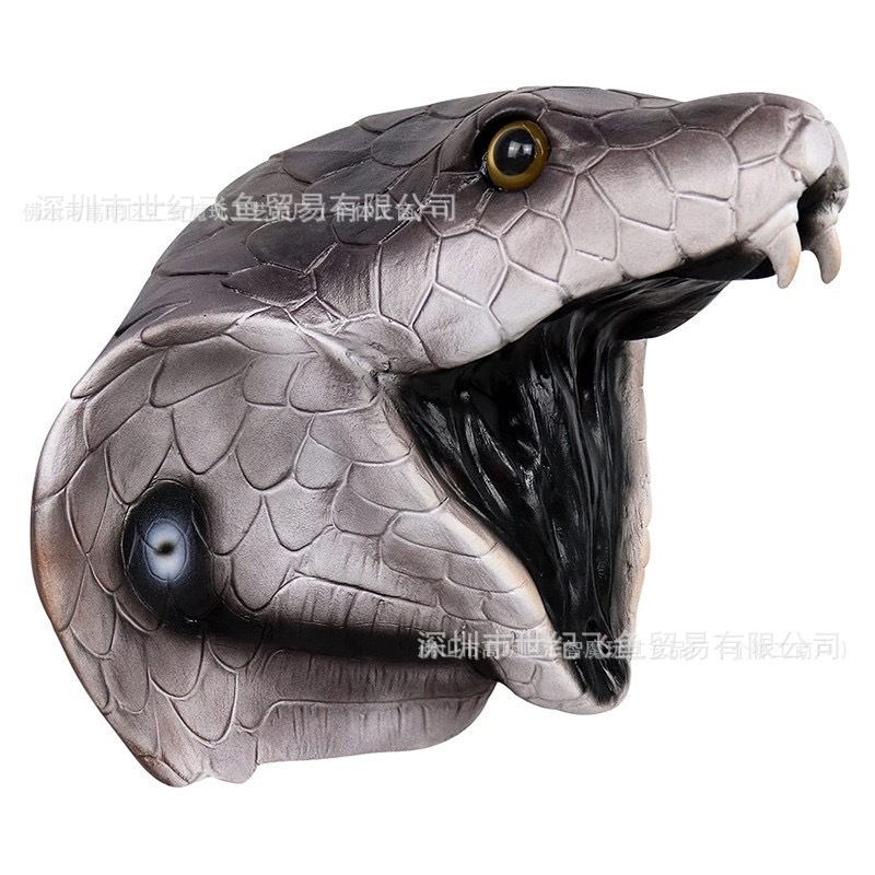 Halloween máscara de cobra animal horror serpiente látex capas Halloween horror simulación animal accesorios de vestuario