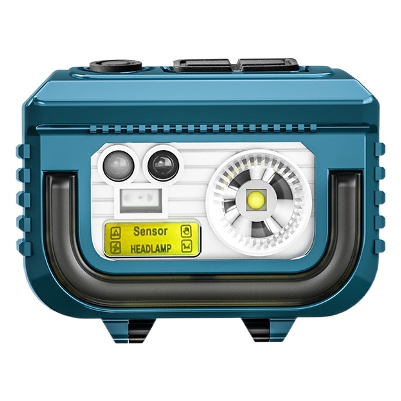 Carga de inducción mini faro multifuncional al aire libre noche corriendo pequeño faro luz de advertencia luz de equitación