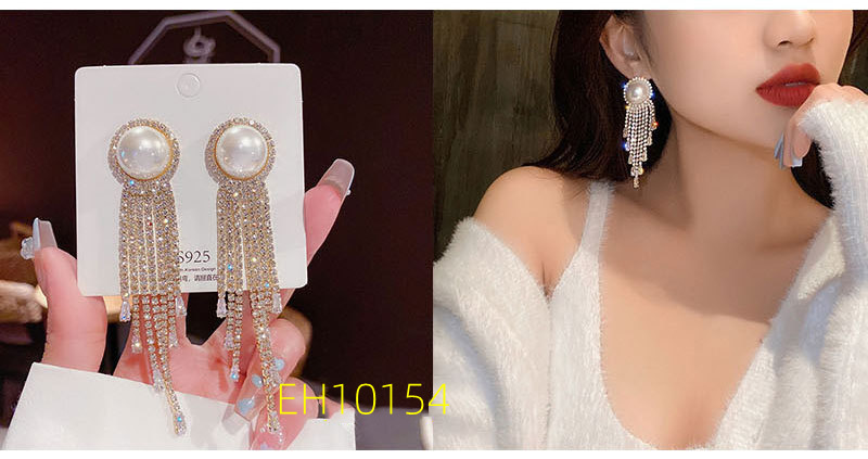 13g Weight 925 Sterling Silver Ear Needle Material Rhinestones, Pearl Inlay Material Drop Earrings Classification 1 Pair Quantity Holiday, Daily Occasion Alloy Material Geometric, Bow Knot Pattern Women's Gender Tassel, Plating, Inlay Design Basic Style 1 Pair Basic Geometric Bow Knot Tassel Plating Inlay Alloy Rhinestones Pearl Drop Earrings 无