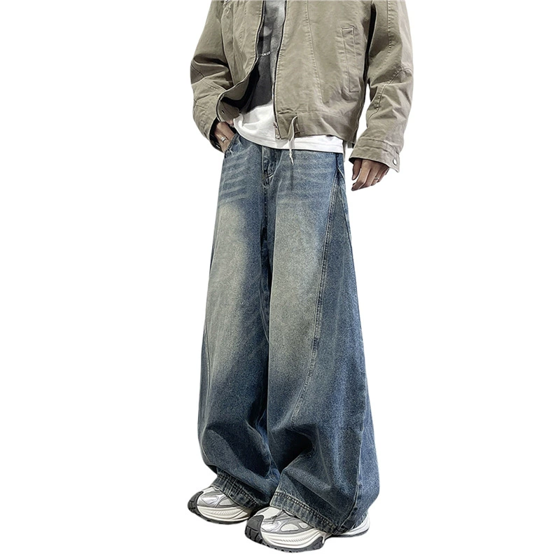 Джинсы, брюки для отдыха, американский стиль, oversize