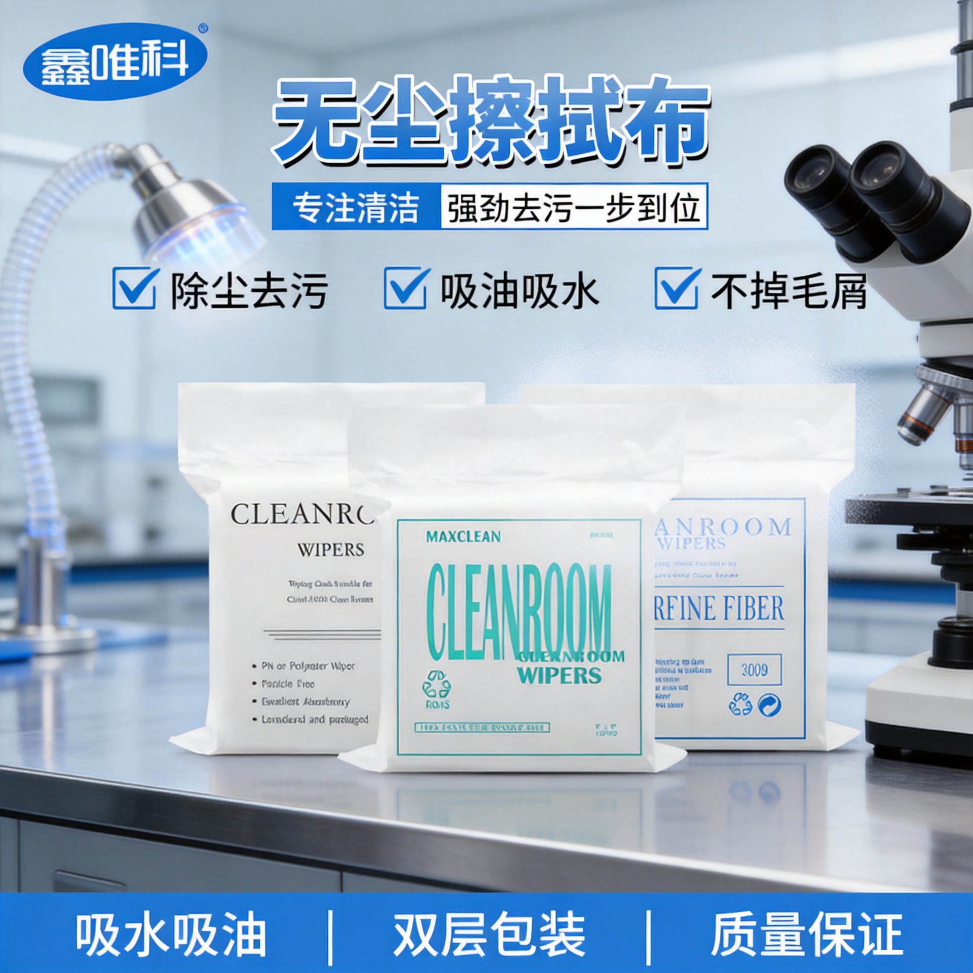 9*9无尘布不掉毛聚酯超细工业擦拭布 uv喷头擦拭液晶手机屏幕除尘