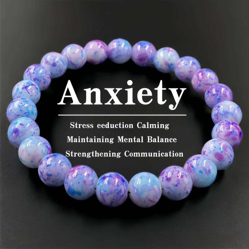 Dreamy Purple-Blue Rainstone Bracelet Relieves Anxiety and Balances Emotions, Natural Stone Energy Beads, Unisex, Cross-Border Hit Dreamy Purple-Blue Rainstone Bracelet Relieves Anxiety and Balances Emotions, Natural Stone Energy Beads, Unisex, Cross-Border Hit