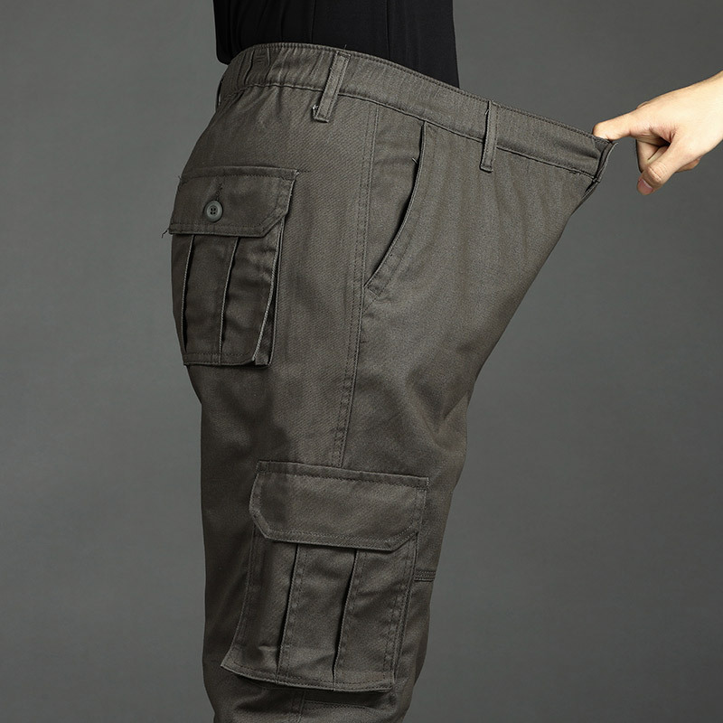 Overol-frontera especial de los hombres multi-Bolsillo sueltos pantalones casuales resistentes al desgaste pantalones al aire libre comercio exterior más el tamaño de los deportes rectos