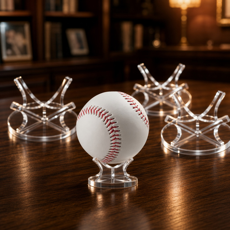 Acrylic Softball, Baseball, Basketball Ball Stand Base Holder, Multifunctional Volleyball, Soccer Display Stand