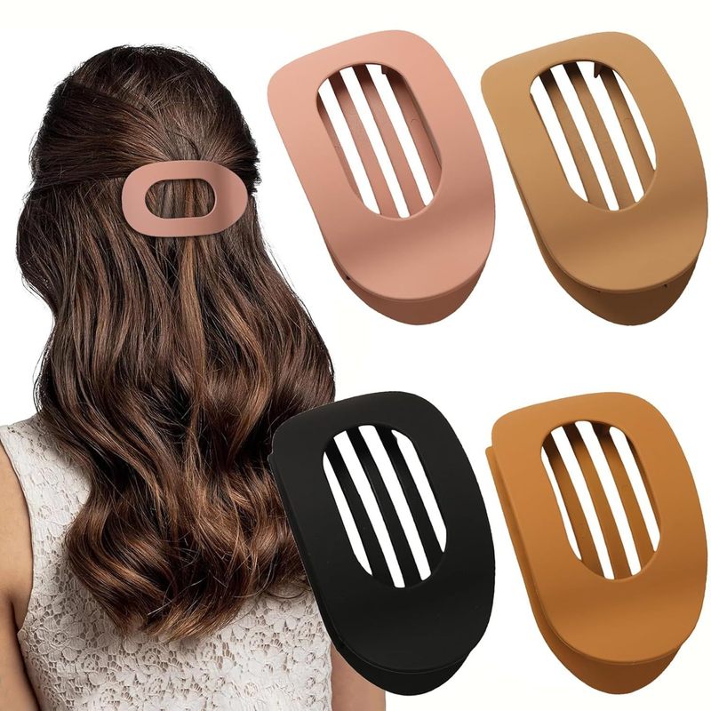 Amazonの人気ヘアクリップセット、シームレスな後頭部つや消し爪クリップ、長方形のサメクリップ、クロスボーダーヘアアクセサリー|undefined