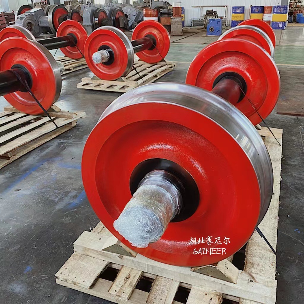 定制 铸钢矿用平板车轮对 火车轮对 碾钢锻件轮对车轮