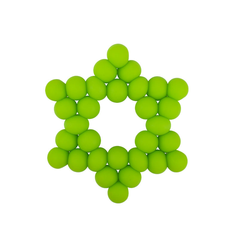 Nuevos suministros para bebés DIY creativo cuentas de silicona mordedura de pegamento dientes de bebé pulido palo estrella de seis puntas juguete mordedor