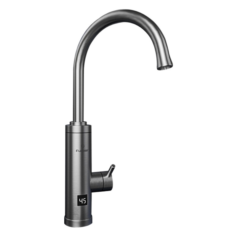 Wholesale electric faucet 304 stainless steel body intelligent constant temperature digital display 3 seconds speed hot water faucet hot and cold dual use