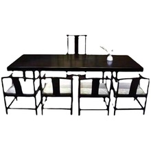 黑檀實木大板茶桌新中式茶台老板桌辦公桌書桌餐桌原木茶板整板大