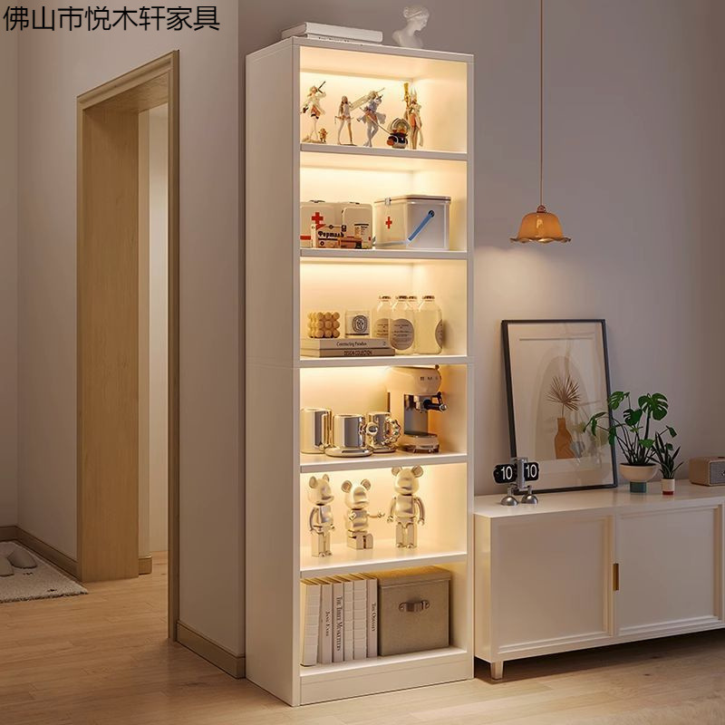 电视柜旁置物架家用书架简易落地收纳过道柜子多层墙角书柜客厅|undefined