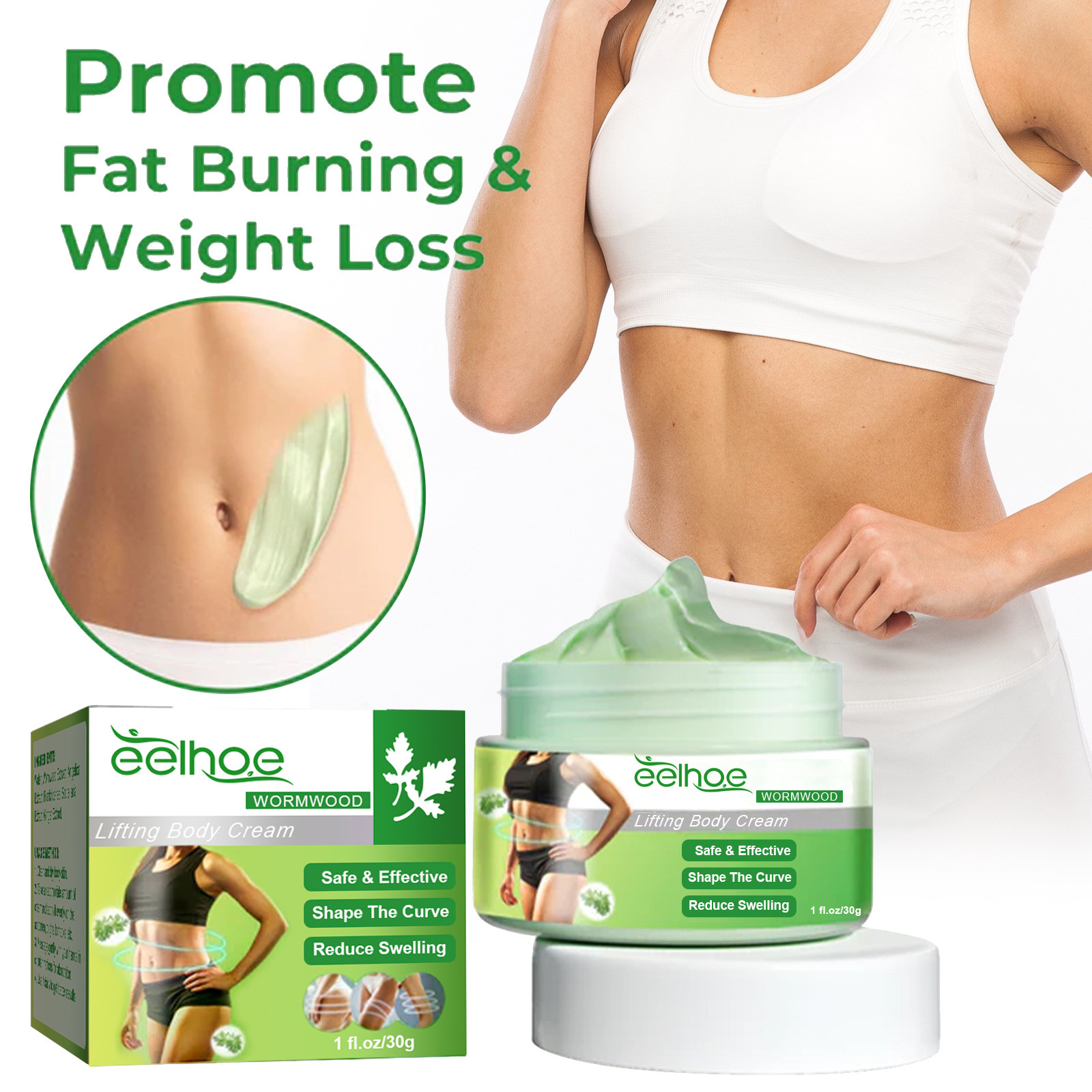 EELHOE Ai Cao Shaping-Massage strafft Arme, Bauch, Oberschenkel und überschüssiges Fleisch, Körperhaut, Schlankheitscreme_voghion.com