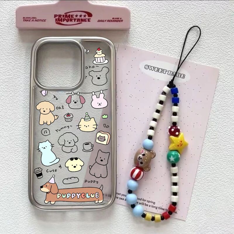 Electroplated Silver Frame Party Dachshund for Apple 16 Phone Case iphone14promax13 Chain 12 Female 15 Electroplated Silver Frame Party Dachshund for Apple 16 Phone Case iphone14promax13 Chain 12 Female 15