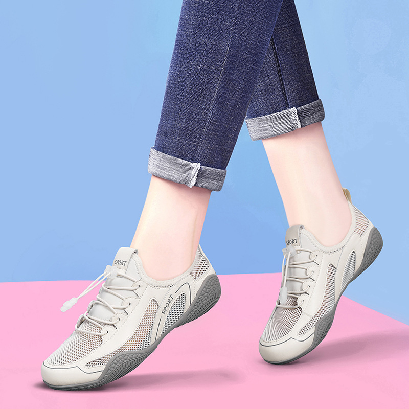 Giày thể thao nữ đế dày mùa hè 2025, sneaker lưới thoáng khí, giày trắng phong cách cổ điển — LJ 58278m màu bốn mùa, LJ 58109- 2m màu Bốn Mùa, Lưới màu xám LJ 58219m, Lưới trắng LJ 1138