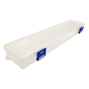 Long Blue Buckle Gouache Pen Box Special for Art Students Brush Oil Painting Propylene Watercolor Pen Transparent Storage Box