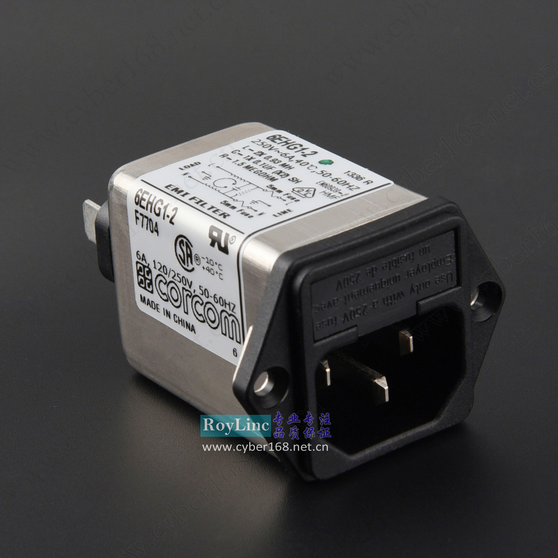 6EHG1-2 F7704低泄漏电流6609116-3医用设备Corcom保险座6A滤波器