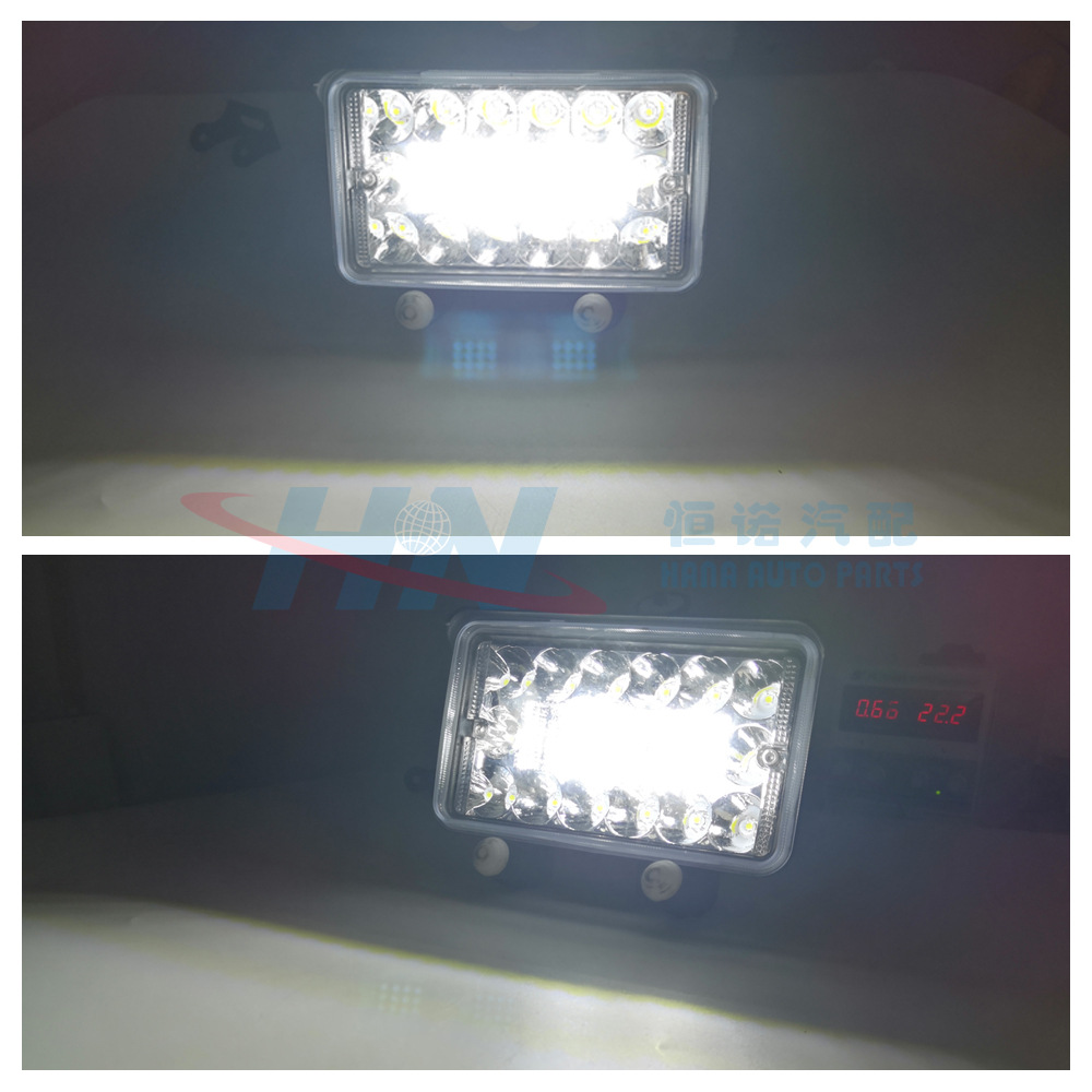 Luz de trabajo del coche rectangular 14LED luz de trabajo del vehículo todoterreno luz de trabajo LED luz de trabajo