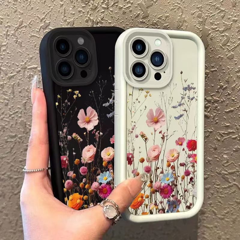 Colorful Flowers Are Suitable for Iphone12/13/14/15/16 Mobile Phone Cases, Apple 17Promax Protective Cover Xr