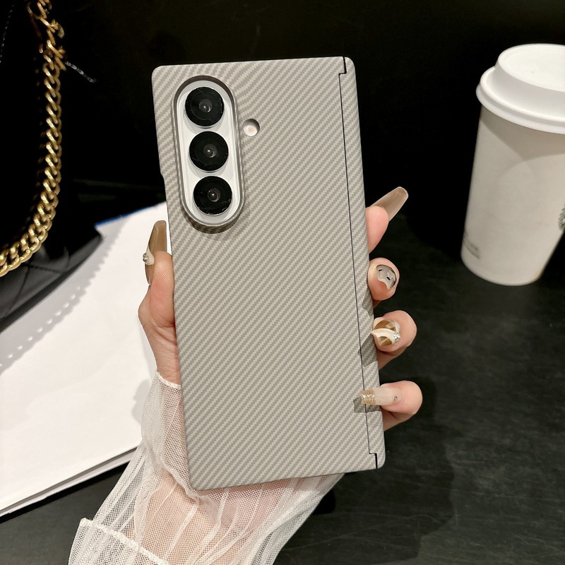适用三星Zfold7磁吸手机壳Samsung折叠6保护5套中轴凯夫拉纤维纹4|undefined