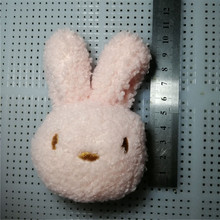 毛绒粉色小兔子头儿童衣服帽子发箍胸针别针装饰品配件材辅料批发