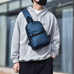 Cross-border men's chest bag new outdoor large capacity simple chest crossbody bag fashionable casual trendy single-shoulder sports waist bag