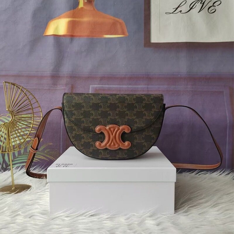 Mini saddle bag, women's cross-border messenger bag, Arc de Triomphe leather half-moon bag, single-shoulder crossbody bag, mini small bag, women's bag