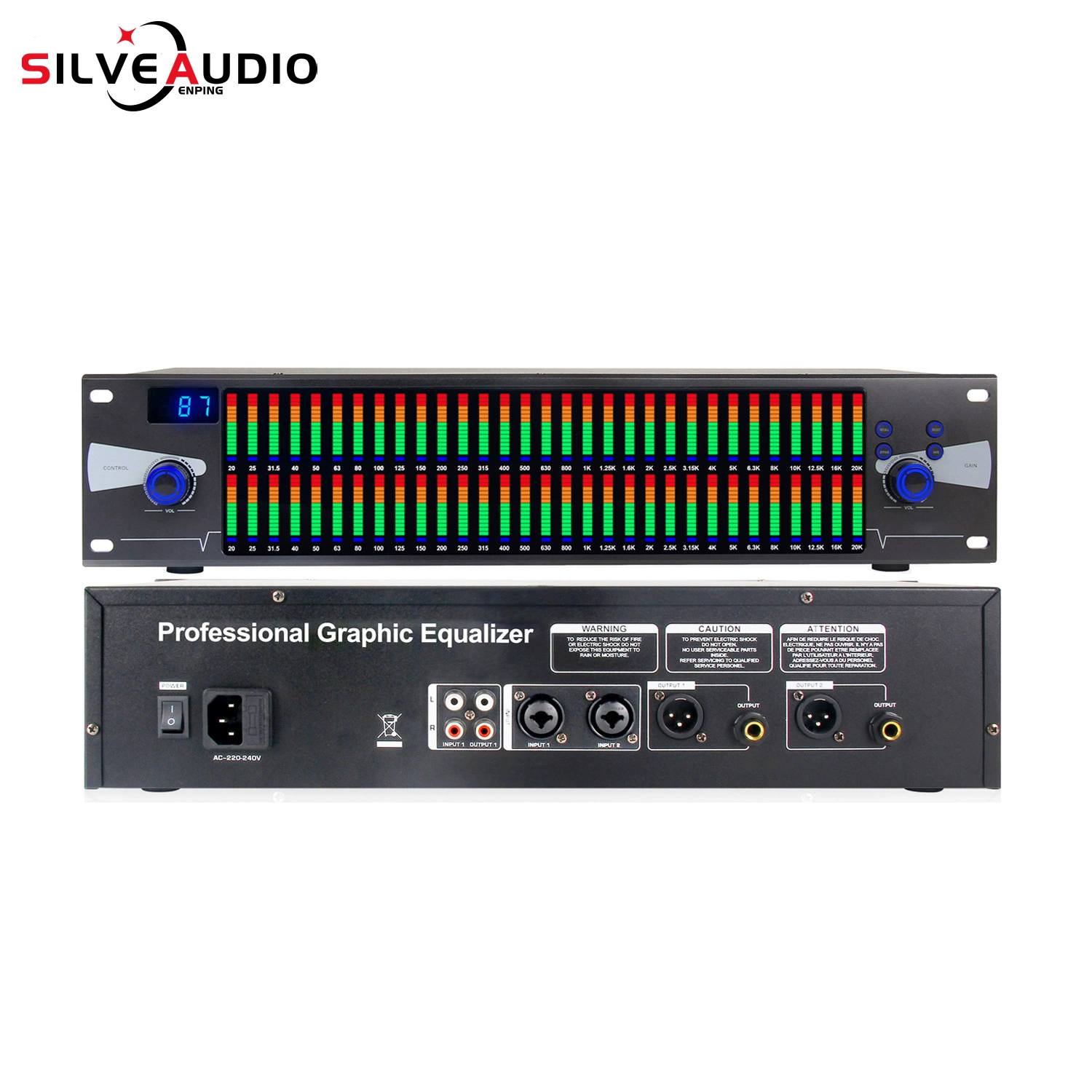 GAX-EQ888 Профессиональный электронный цифровой балансировщик двойной 31 цифровой графический стереосистема звука цифровой балансировщик