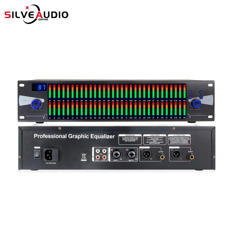 GAX-EQ888 Профессиональный электронный цифровой балансировщик двойной 31 цифровой графический стереосистема звука цифровой балансировщик