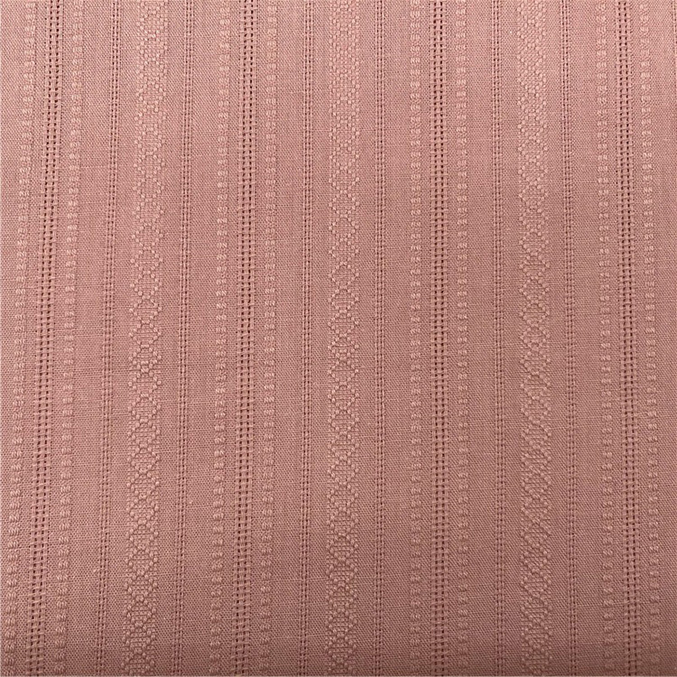 Nuevo diseño textil de rayas 100% algodón jacquard tela de mujer