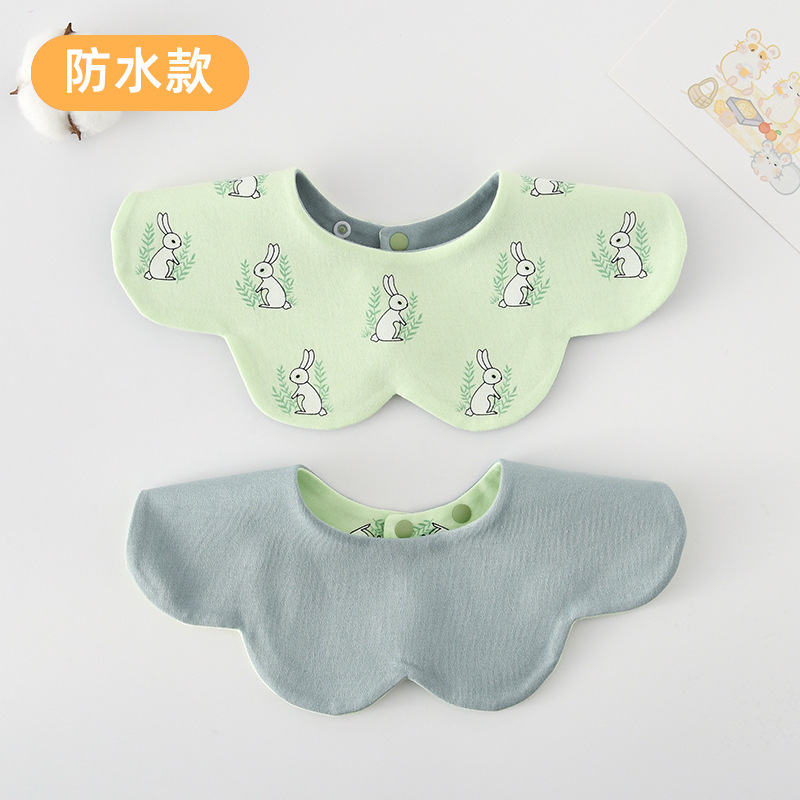 [양면 방수면] 녹색과 흰색 토끼 + 과일 녹색