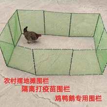 鸡鸭围栏可折叠养殖隔离网宠物隔断鸡鸭打疫苗专用移动养鸡围栏网