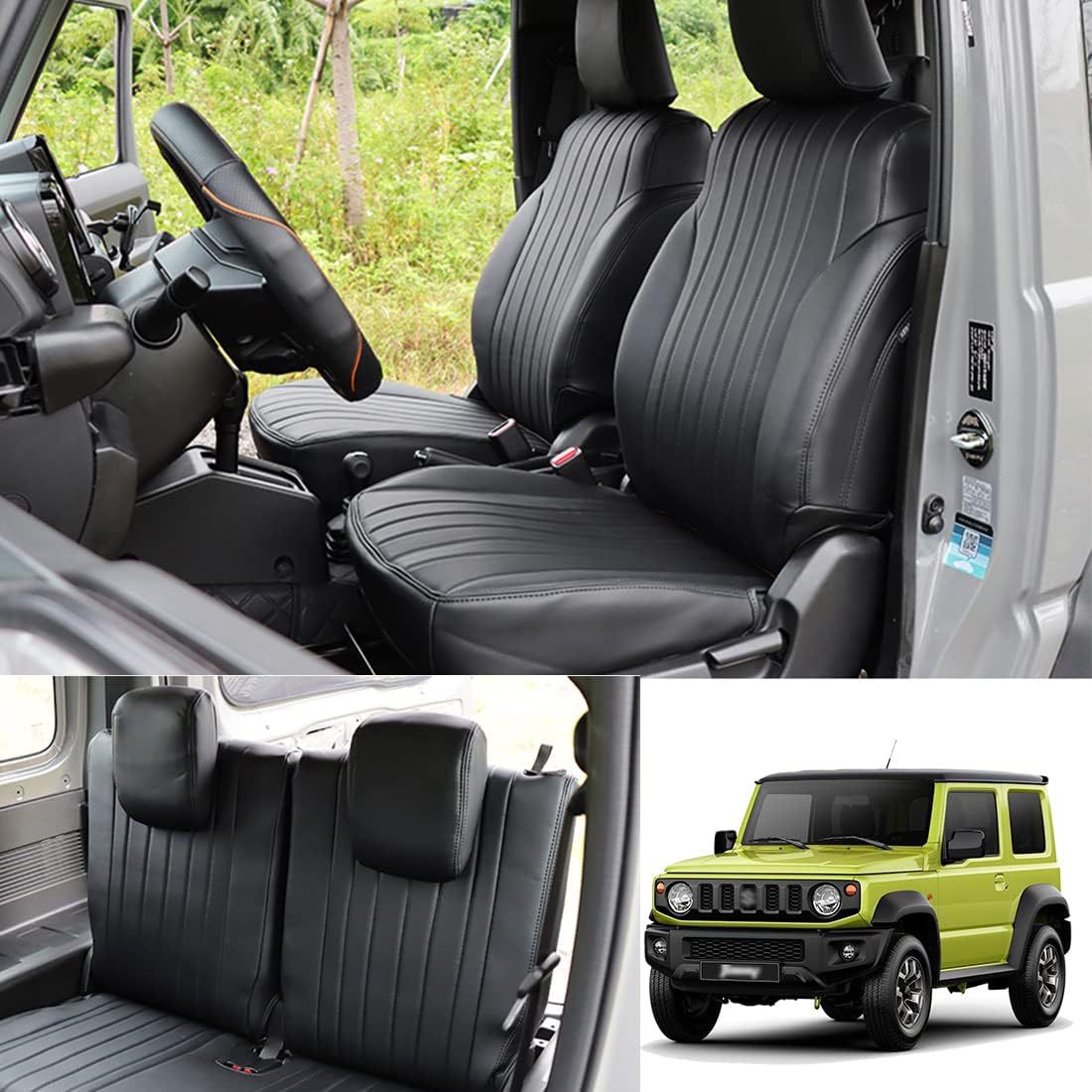 Suitable for 3-Door Jimny 2018+Jb64 Jb74 Leather High-End Seat Cover Fully Enclosed Seat Cover
