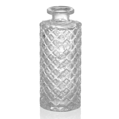 Fresh and Simple Small Mouth Glass Vase, Flower Vase for Fresh Flowers, Dried Flowers, Water-Growing Plants, Home and Office Decor, Ornament