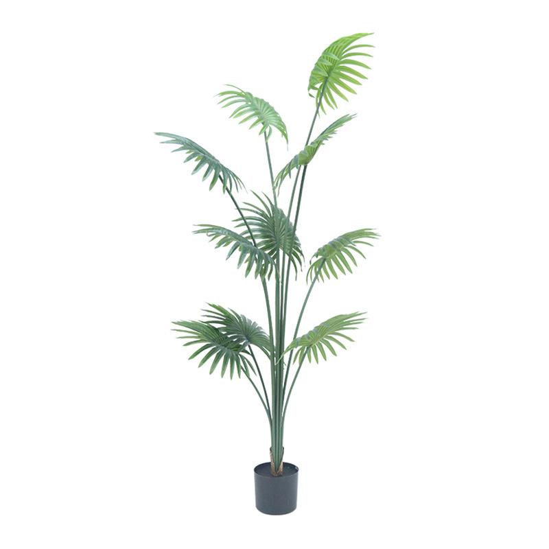熱帯シミュレーション植物カリフォルニア州蒲葵鉢植え室内着地円葉扇葵偽樹緑植シミュレーション唐ブラウン葵|undefined