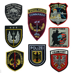 Bling Fish 3D Embroidered Fabric Sticker Magic Embroidery Badge Amazon Bag Matching Embroidered Fabric Sticker Chest Straps Arm Badges Magic