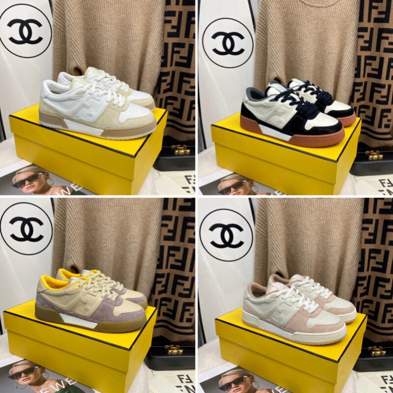 Top Edition F Home Match Suede Sneakers Women's All-Match White Shoes Color Matching Sports Casual Shoes Black and White German Training Shoes Men's