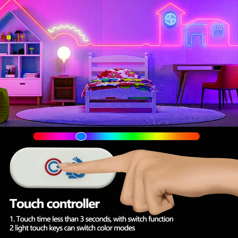 Новый товар: 30 м сенсорный неоновый RGB-лампа со стилем, силиконовое атмосферное освещение DIY, беспроводной Bluetooth, наличие в розницу