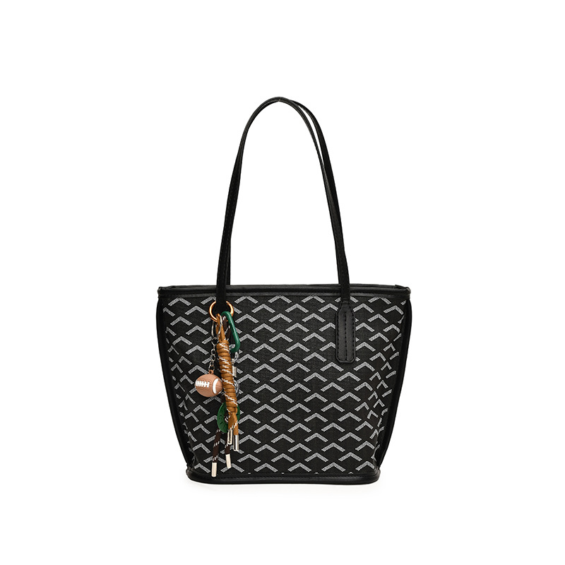 Luxury Women's Houndstooth Fish-Scale Design Shoulder Handbag - Fashionable PU Leather Tote Bag - Thumbnail 5