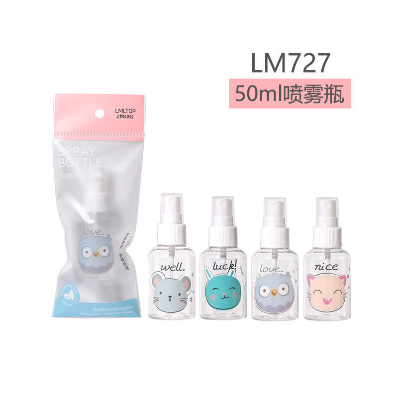 Ramila botella de spray de dibujos animados paquete único 100mL cosmético sub-botella de spray botella vacía al por mayor LM726