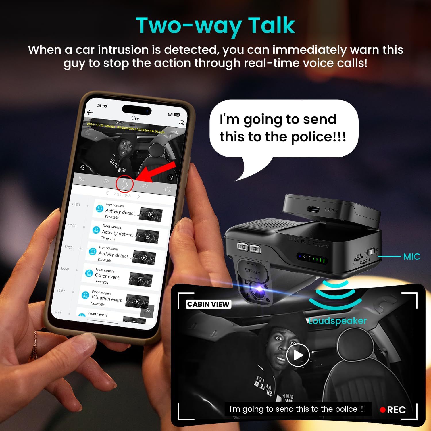 Cross-Border Driving Recorder with 4g Remote Real-Time Monitoring, Front and Rear Dual Radar Detection, Video Cloud Storage, and Sentry Mode