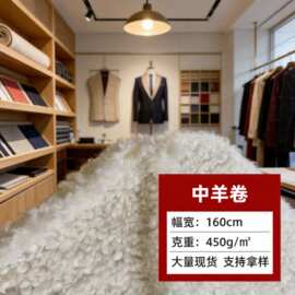 厂家现货批发中羊卷 秋冬羊圈绒大衣鞋帽鞋材面料仿羊羔毛面料