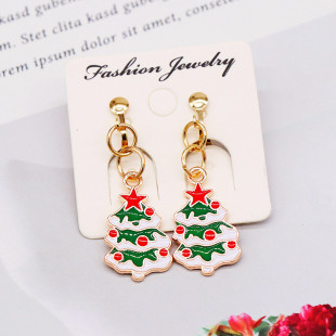 Children's ear clip New Christmas cartoon little girl no ear hole ear clip baby girl fake earrings wholesale